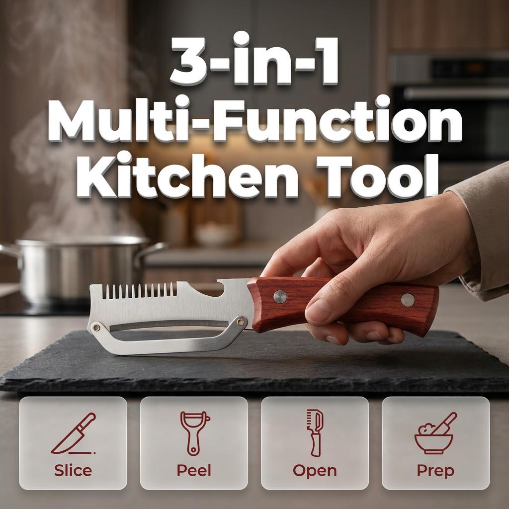 SleekSlice — 3-in-1 Küchen-Multitool | 1+2 GRATIS