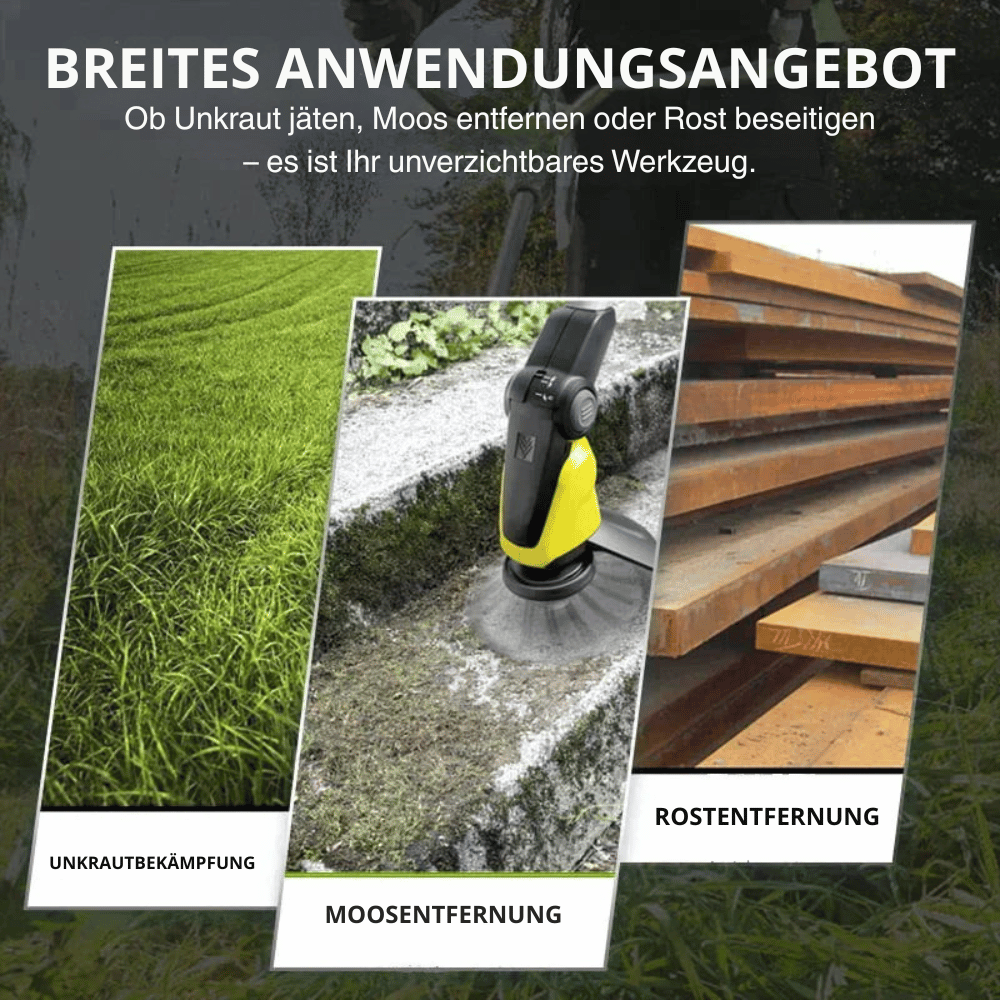 TitanTrim — Stahldraht-Unkrautschneider | 1+1 GRATIS