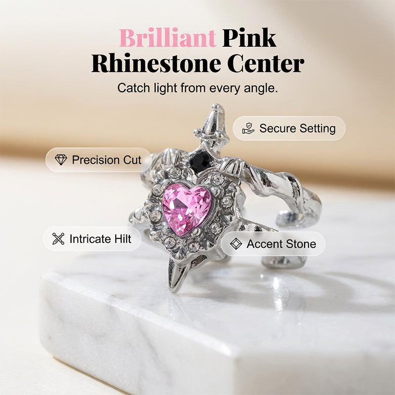 Jina — Gothic Herzring | 1+1 GRATIS