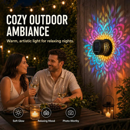 LumaHalo — Mandala Solarleuchte Außen | 1+1 GRATIS