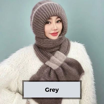 Mia – Damen-Wintermütze mit Schal und winddichtem Ohrenschutz | 1+1 GRATIS