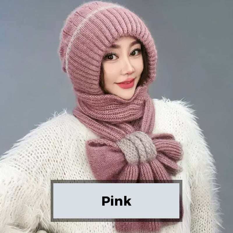 Mia – Damen-Wintermütze mit Schal und winddichtem Ohrenschutz | 1+1 GRATIS