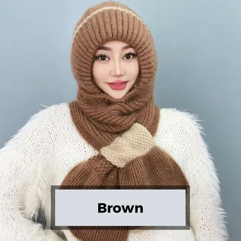 Mia – Damen-Wintermütze mit Schal und winddichtem Ohrenschutz | 1+1 GRATIS