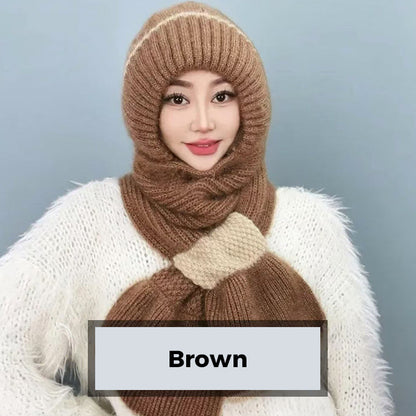 Mia – Damen-Wintermütze mit Schal und winddichtem Ohrenschutz | 1+1 GRATIS
