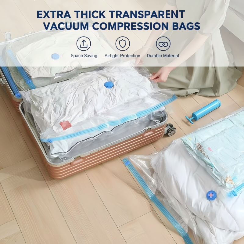 CompactGuard – Vakuum-Aufbewahrungsbeutel mit Pumpe | 1+2 GRATIS
