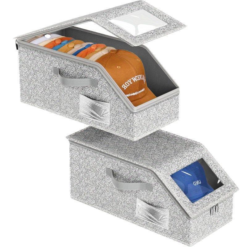 CapVault — Stapelbare transparente Hutboxen | 1+1 GRATIS