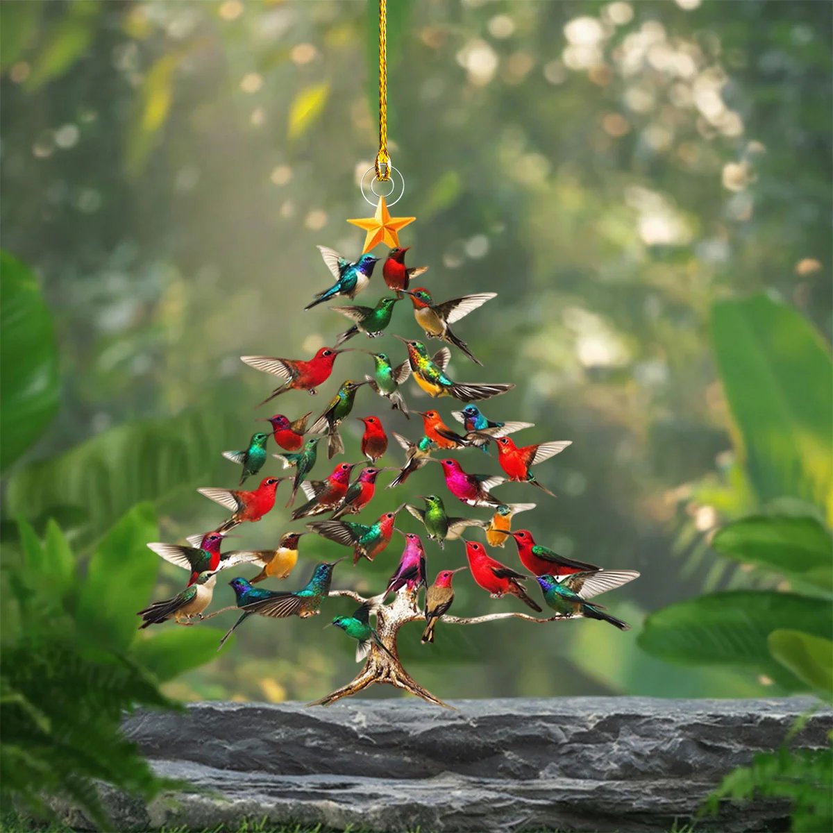 Winterly – Kolibri 2D Acryl-Weihnachtsornament | 1+2 GRATIS