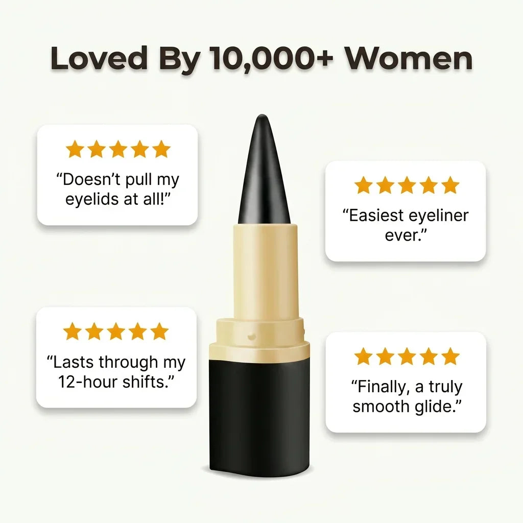 Eyeliner Wasserfest für Präzise Linien | Pigmentreiche Formel | Wischfest & Schweißfest für den ganzen Tag, ideal im Alltag