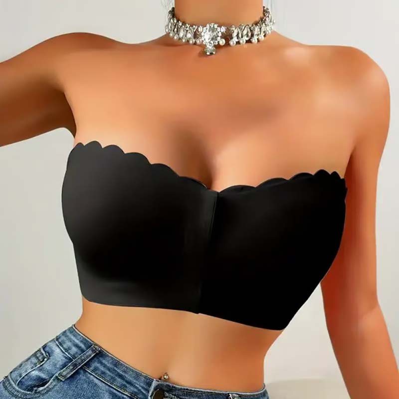 SlipFree™ – Nahtloser Bandeau-BH mit Vorderverschluss | 1+1 GRATIS
