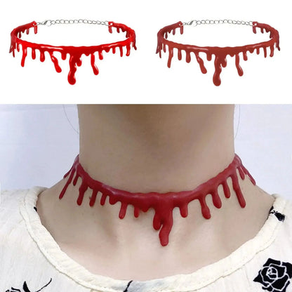 Blutchoker Halloween | Dripping-Effekt & Sofort-Tragefertig