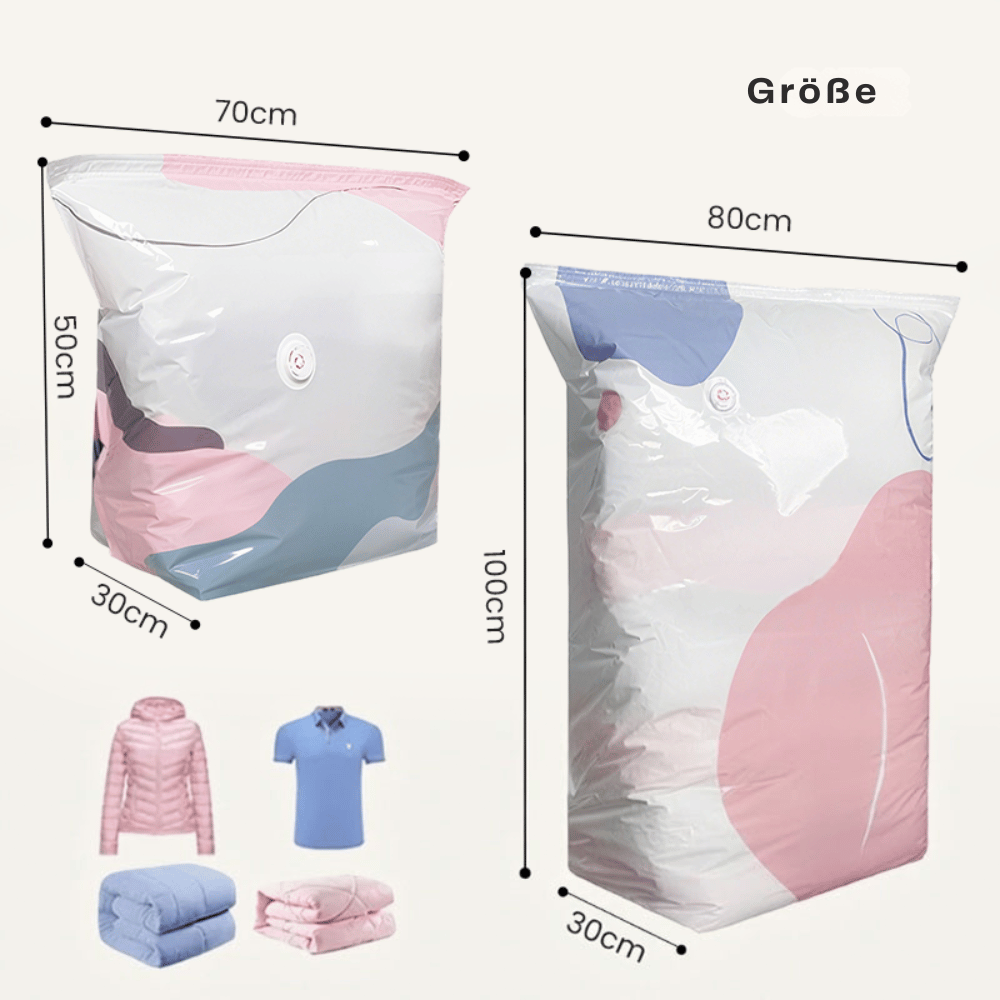 SpaceSaver — Vakuum-Aufbewahrungsbeutel | 1+1 GRATIS