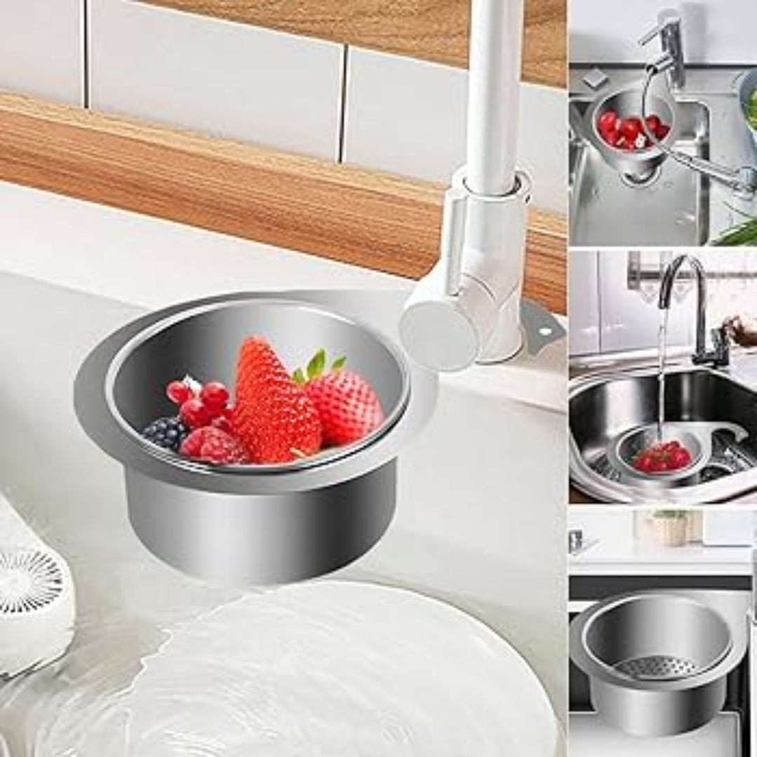 Edelstahl-Spülbecken-Sieb | Abflussfilter im Schwan-Design | SinkStrainer