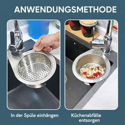 Edelstahl-Spülbecken-Sieb | Abflussfilter im Schwan-Design | SinkStrainer