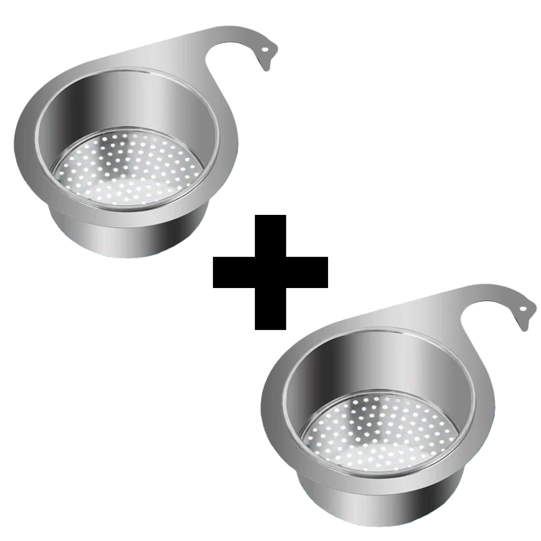 Edelstahl-Spülbecken-Sieb | Abflussfilter im Schwan-Design | SinkStrainer