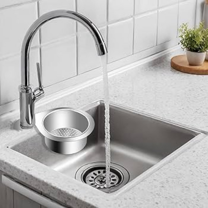 Edelstahl-Spülbecken-Sieb | Abflussfilter im Schwan-Design | SinkStrainer