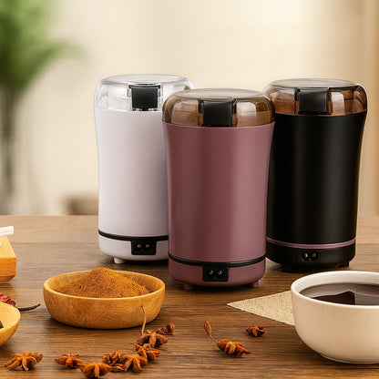 Elektrische Kaffeemühle | Edelstahlklingen | Kupfermotor für Kaffee, Gewürze & Kräuter | BrewMill