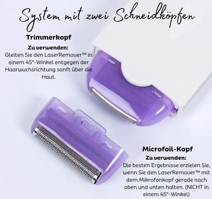 Elektrisches Haarentfernungsgerät für Frauen | Schmerzfreie Mikro-Oszillationstechnologie | LaserRemover