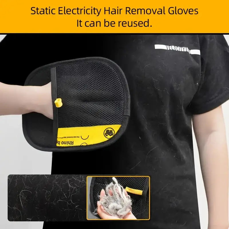 GroomyGlove – Antistatischer Handschuh zur Tierhaarentfernung | 1+2 GRATIS