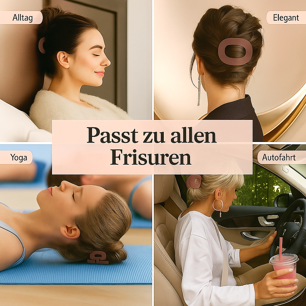 Haarclip rutschfest | 6 Farben, robuster Kunststoffkörper | Sicherer Halt ohne Ziepen, Ziehen oder Haarbruch, für jeden Anlass