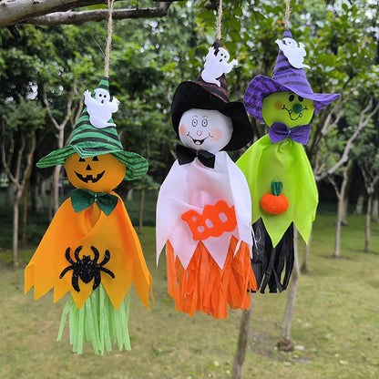 Halloween Geisterpuppe Anhänger | Deko für Haunted House, Kindergarten & Wohnzimmer | Leicht, hängbar an Wand, Decke oder Tür
