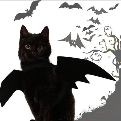 Haustier Kostüm Fledermausflügel Halloween | Verstellbar für Katzen und Hunde | Leichter Filzstoff, atmungsaktiv