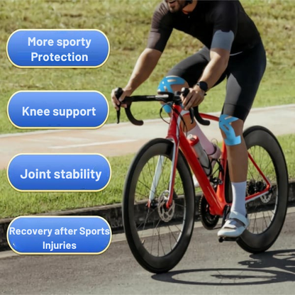 Kniebandage | Vorgeschnittenes Kinesio Tape | Atmungsaktive Knieunterstützung | Flexify