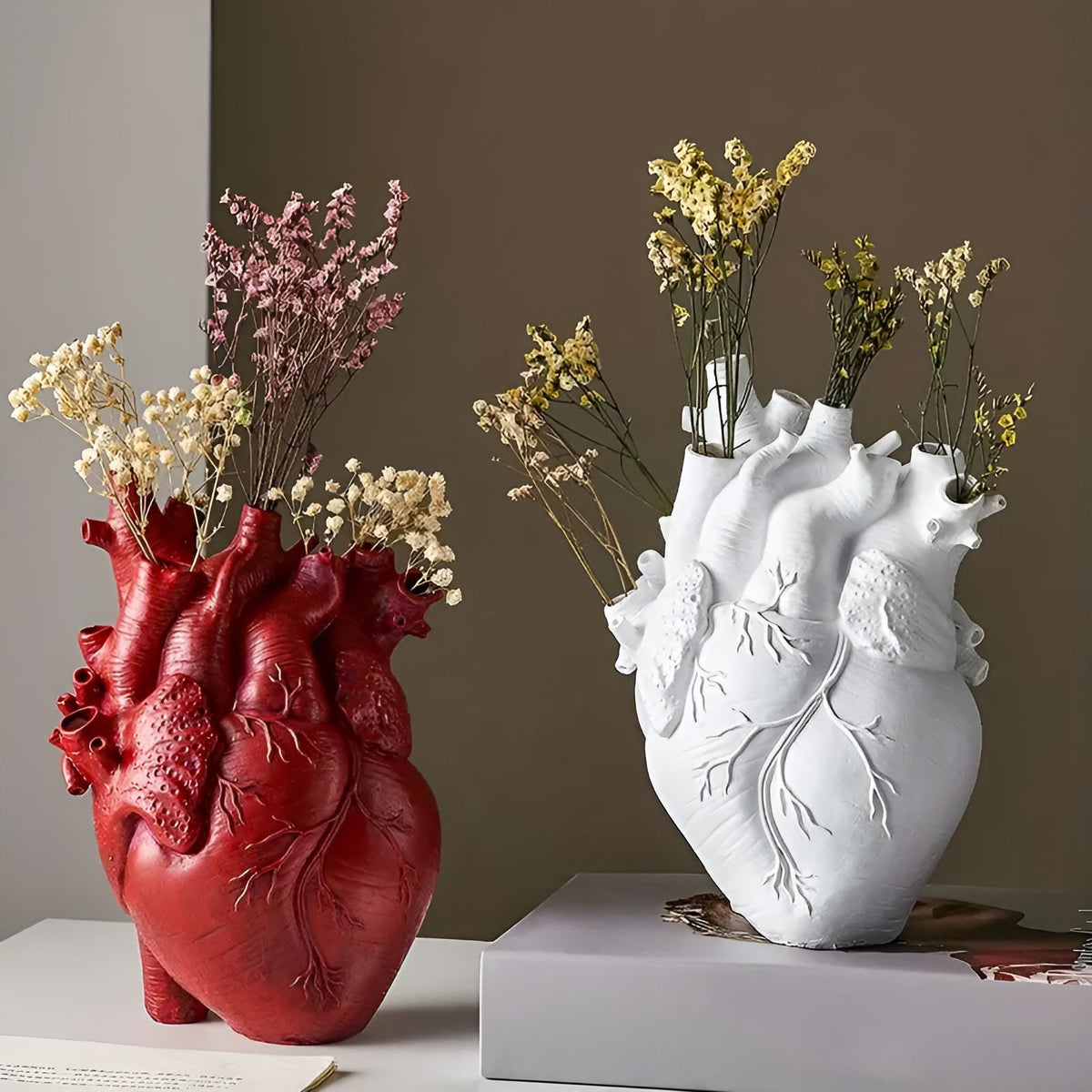 Herzförmige Vase aus Bambus und Holz | Für frische und künstliche Blumen | Nachhaltige Dekoration für Zuhause und als Geschenk 1
