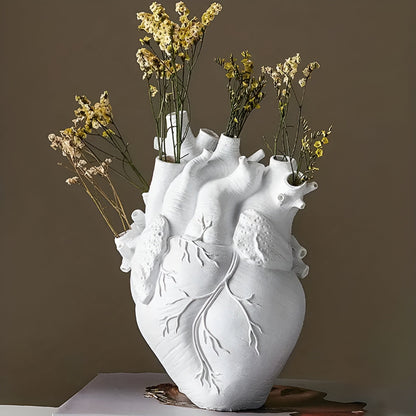 Herzförmige Vase aus Bambus und Holz | Für frische und künstliche Blumen | Nachhaltige Dekoration für Zuhause und als Geschenk 2