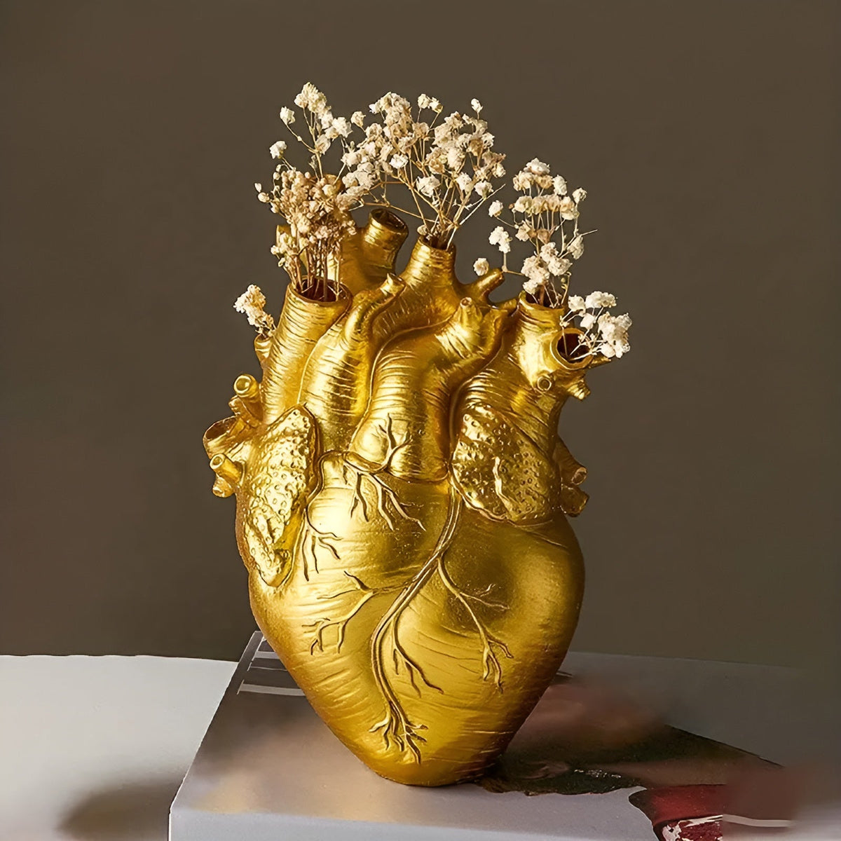 Herzförmige Vase aus Bambus und Holz | Für frische und künstliche Blumen | Nachhaltige Dekoration für Zuhause und als Geschenk 3
