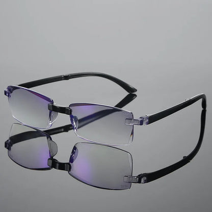 Lesebrille Multifokal Randlos | Anti-Blaulicht | Nah- und Fernsicht | Sightora
