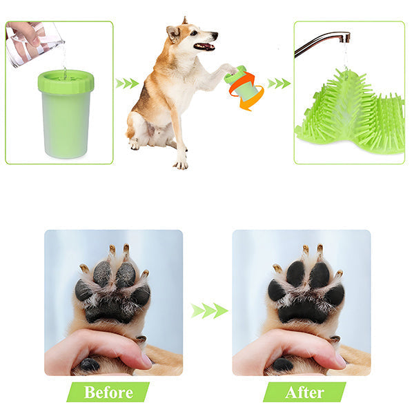 CleanPaws – Hundepfoten-Reinigungsbecher für saubere Pfoten | 1+1 GRATIS