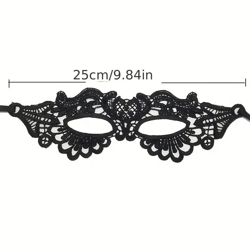 Spitzenmaske Maskenball Damen | Verstellbare Satinbänder für sicheren Halt | Leichte Augenmaske aus Spitze für Halloween