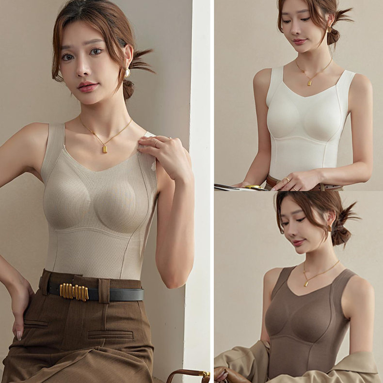 Thermisches Tanktop mit BH | Formend & Nahtlos | Warm & Bequem | TankTop