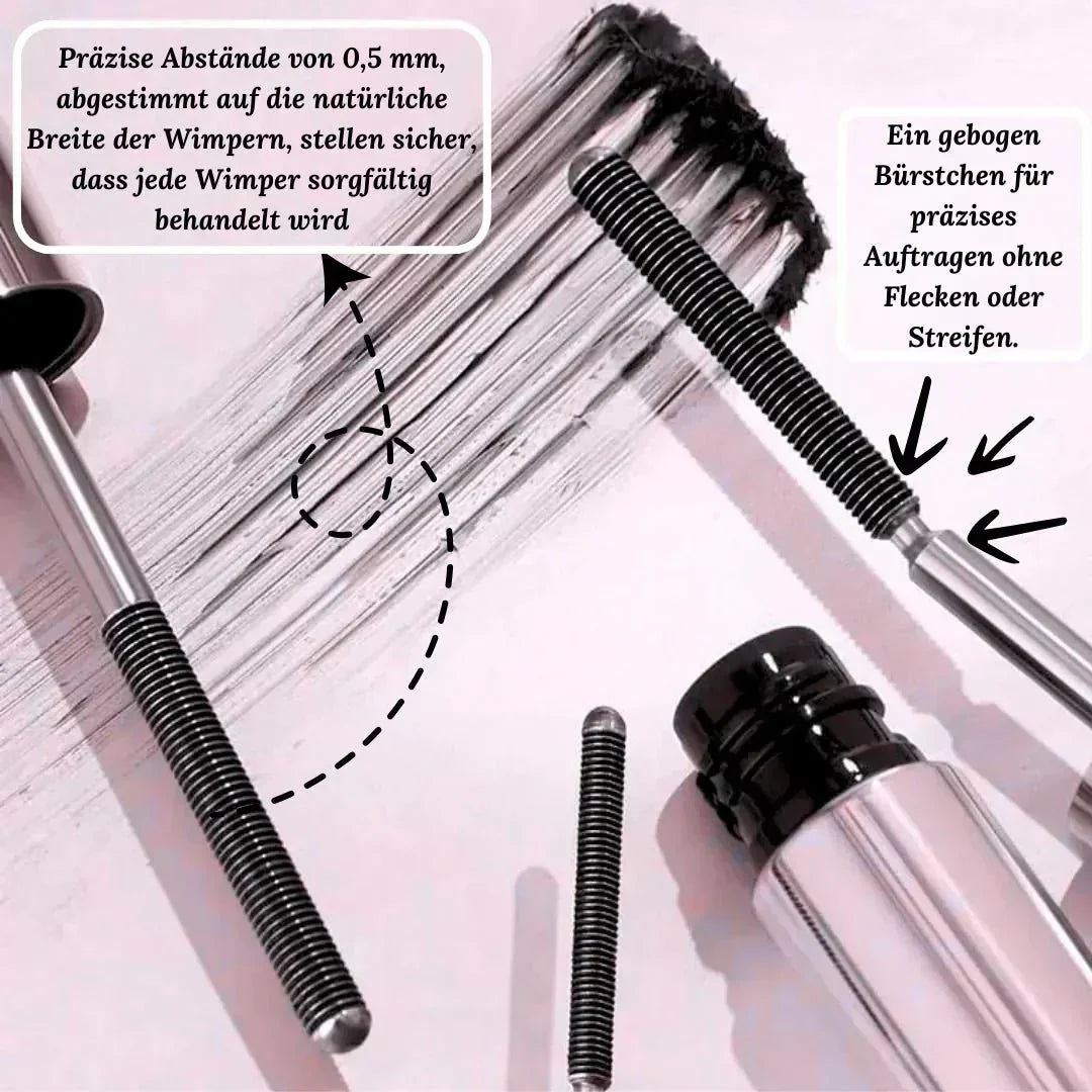 Wasserfest Wimperntusche | Sofort Volumen | Präzisionsbürste klumpenfrei | IronEye
