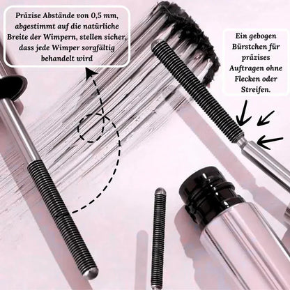 Wasserfest Wimperntusche | Sofort Volumen | Präzisionsbürste klumpenfrei | IronEye
