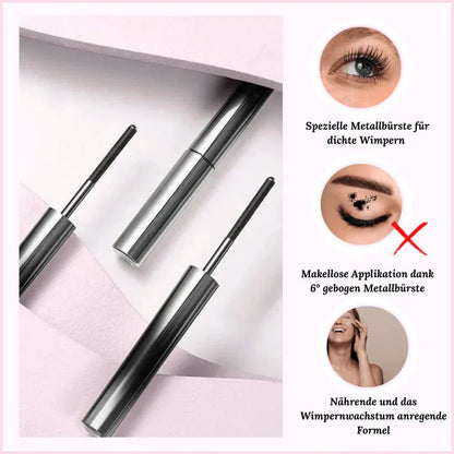 Wasserfest Wimperntusche | Sofort Volumen | Präzisionsbürste klumpenfrei | IronEye