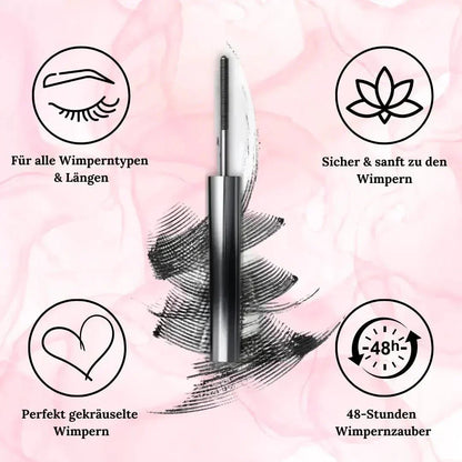 Wasserfest Wimperntusche | Sofort Volumen | Präzisionsbürste klumpenfrei | IronEye