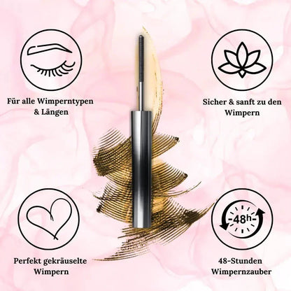 Wasserfest Wimperntusche | Sofort Volumen | Präzisionsbürste klumpenfrei | IronEye