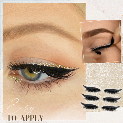 Wiederverwendbare Glitter Eyeliner Wimpernaufkleber | 1+1 GRATIS