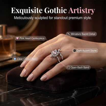 Jina — Gothic Herzring | 1+1 GRATIS
