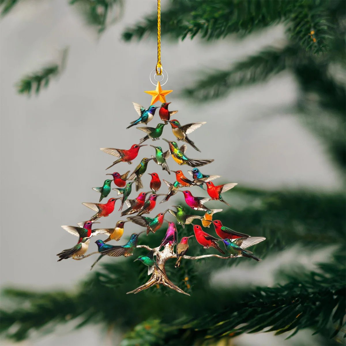 Winterly – Kolibri 2D Acryl-Weihnachtsornament | 1+2 GRATIS