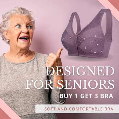ComfortWear – Bequeme Frontverschluss-BH mit Knopfleiste | 1+1 GRATIS