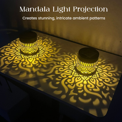 LumaHalo — Mandala Solarleuchte Außen | 1+1 GRATIS