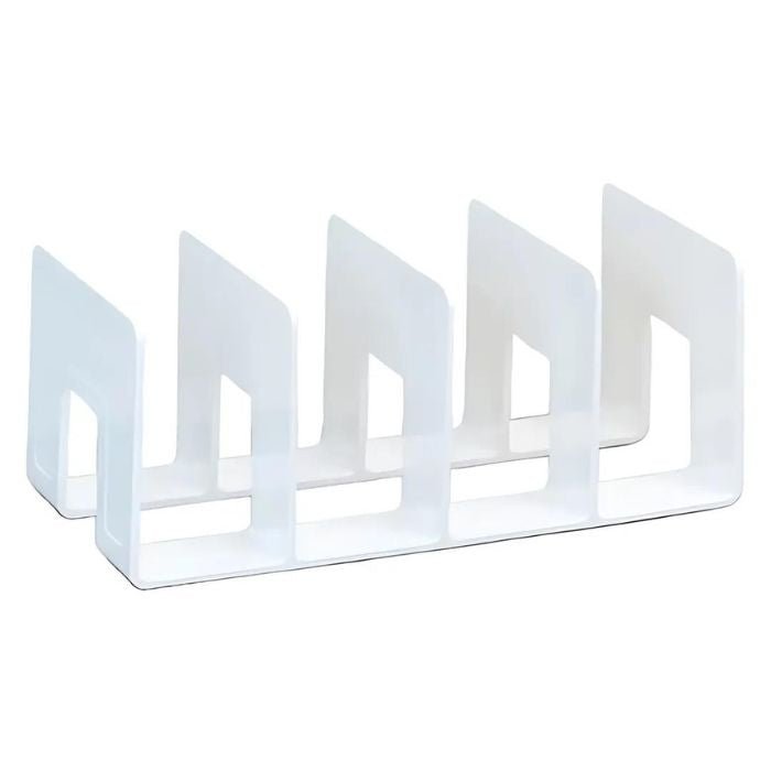 Bücher Organizer mit 4 Fächern | Horizontal oder Vertikal Aufstellbar | Ordnung für Schreibtisch, Regal und Büro 5