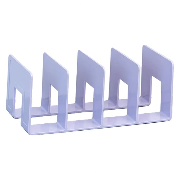 Bücher Organizer mit 4 Fächern | Horizontal oder Vertikal Aufstellbar | Ordnung für Schreibtisch, Regal und Büro