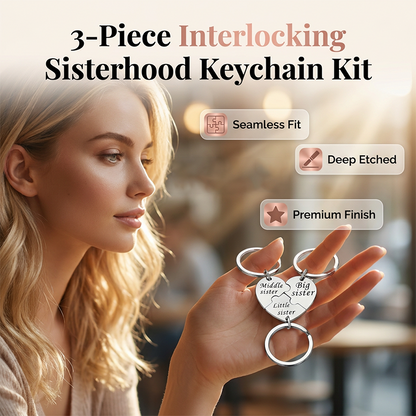 SisterBond — Puzzle-Schlüsselanhänger für Schwestern | 1+1 GRATIS