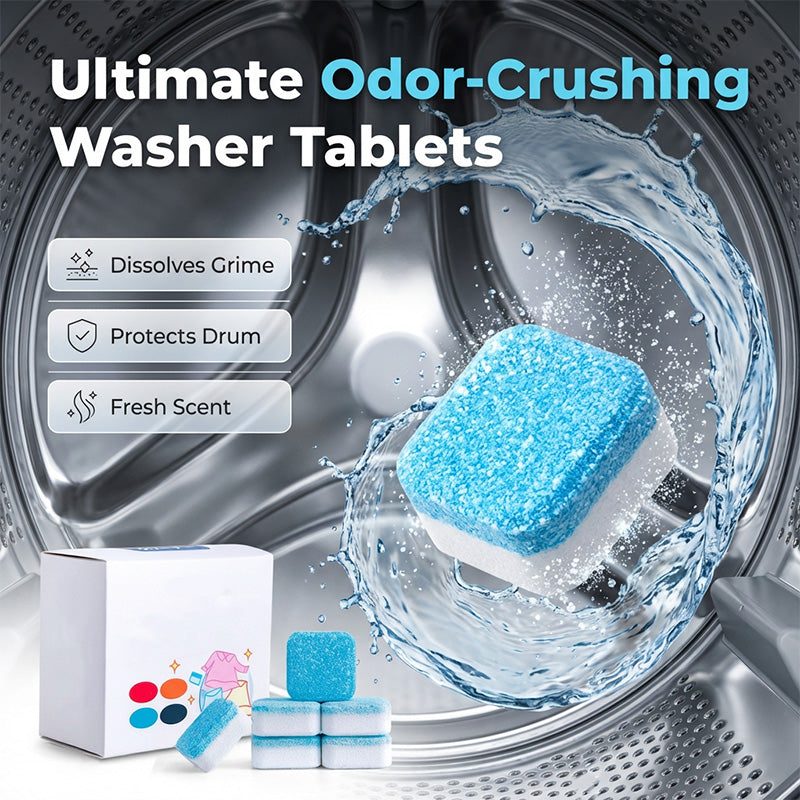 WasherRefresh 10 Stück — Waschmaschinen-Reinigungstabletten | 1+2 GRATIS