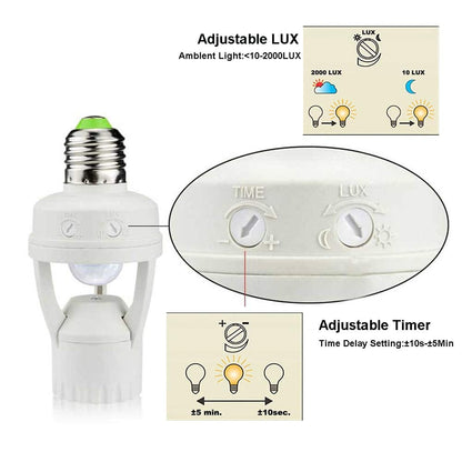SmartSense™ – Bewegungsaktivierte E27-Lampenfassung | 1+1 GRATIS
