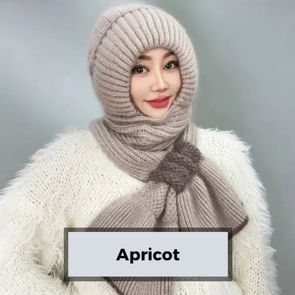 Mia – Damen-Wintermütze mit Schal und winddichtem Ohrenschutz | 1+1 GRATIS