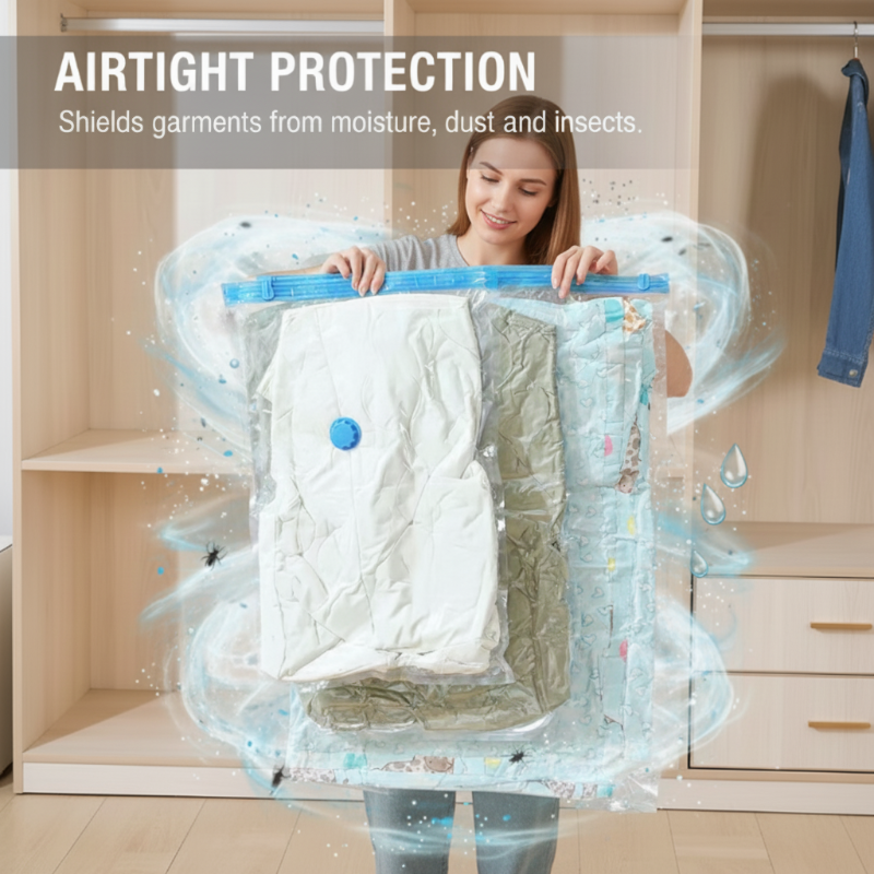 CompactGuard – Vakuum-Aufbewahrungsbeutel mit Pumpe | 1+2 GRATIS